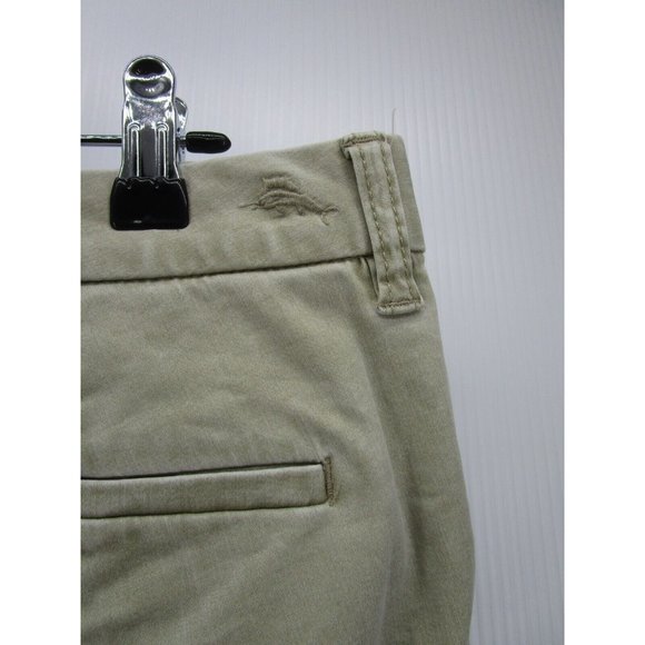 Tommy Bahama Pants 35X32 Chino Khaki Marlin Logo Trouser Preppy Tencel - Picture 6 of 10